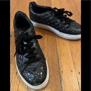 Studded, Quilted Leather Sneakers from Barneys